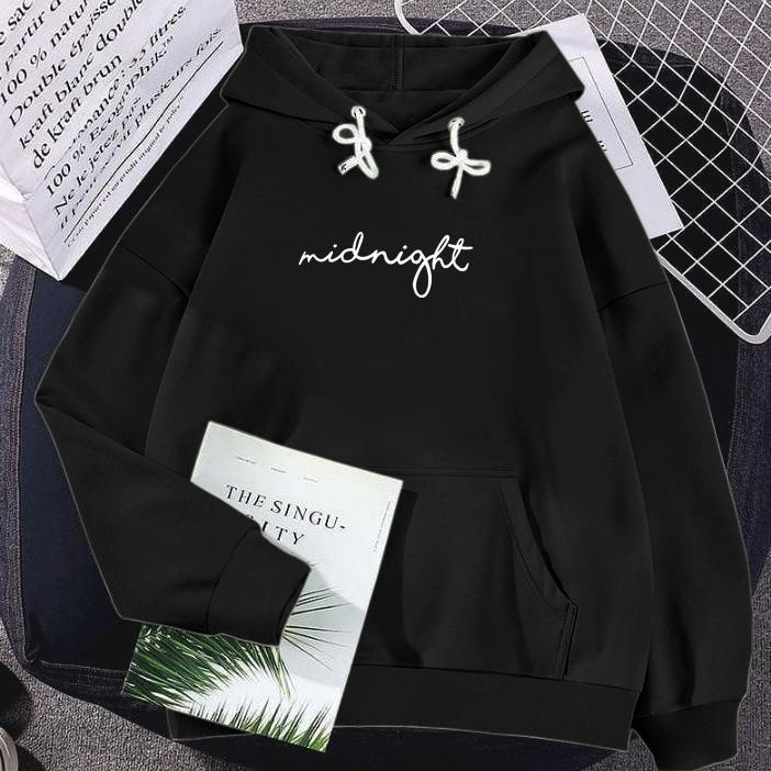 [PRODUK FWNVK] sweater hoodie midnight L XL XXL hoodie wanita aesthetic jumbo 2XL sweater cewek baha