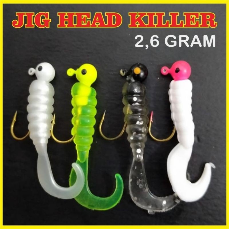 Umpan Jig Head +  Softlure Ukuran 2,6 gram