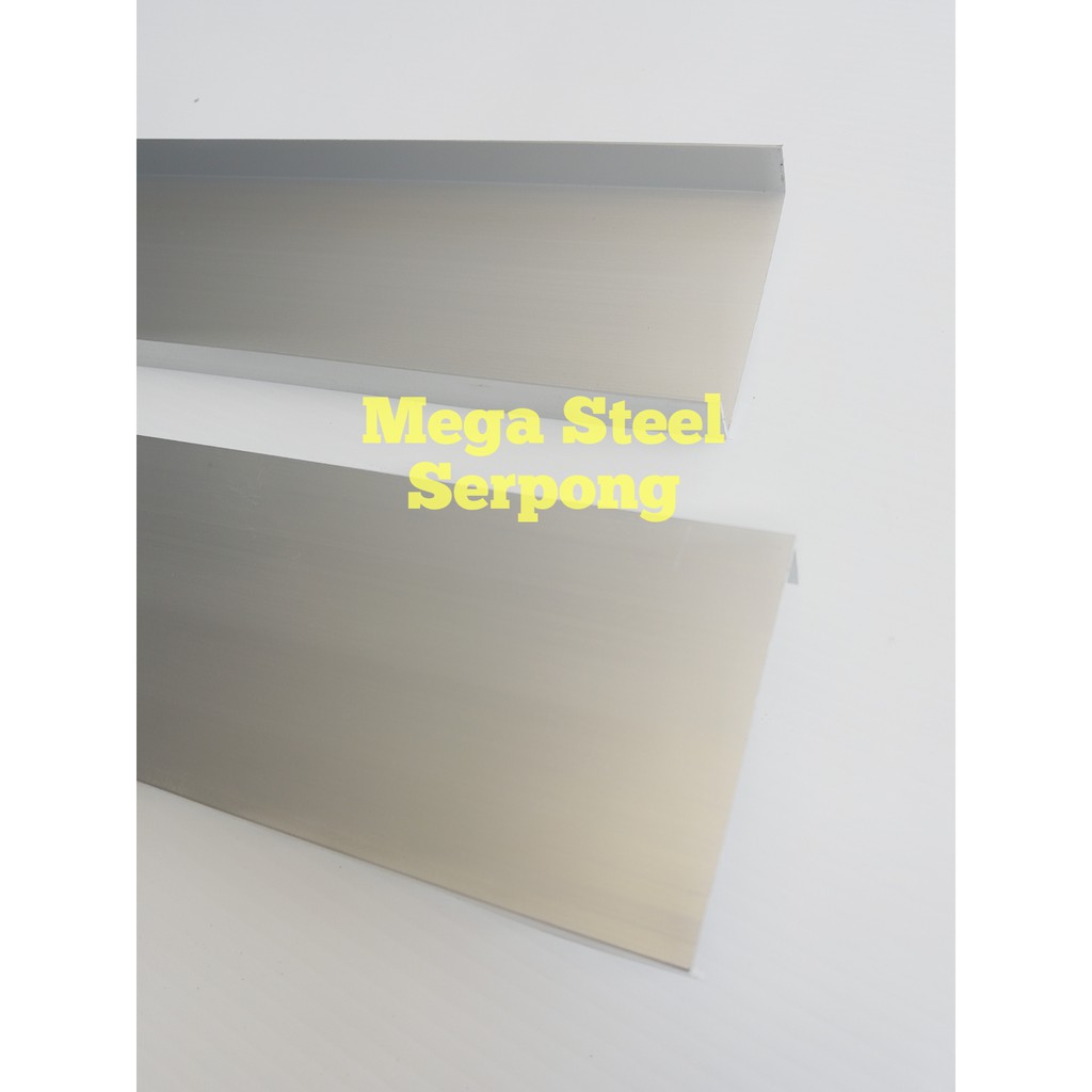 List U Alumunium Silver uk 1.2 cm x 5 cm x 1.2 cm, Panjang 119.5 cm