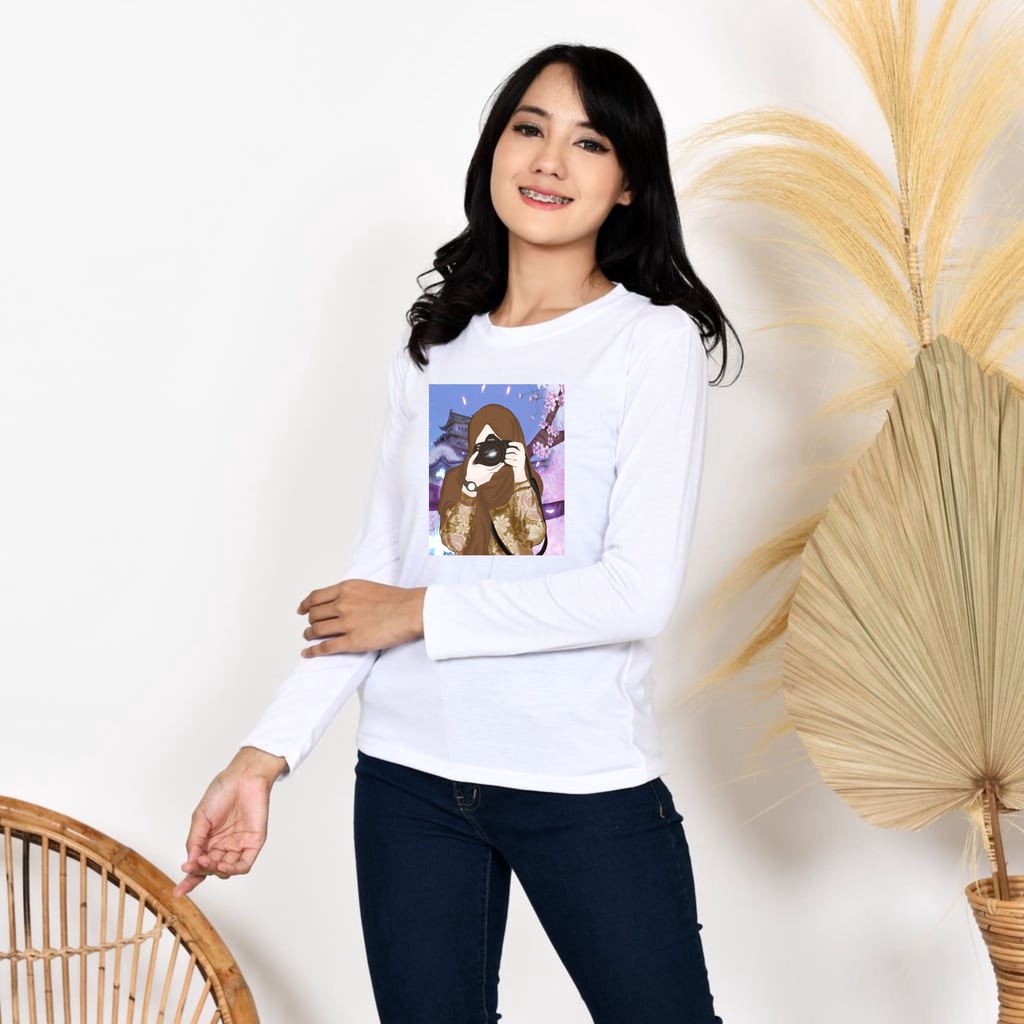 Kaos Wanita Hijab Lengan Panjang