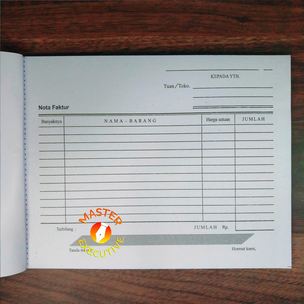 [Pak - 10 Buku] AF Buku Nota Faktur 3 ply NCR / Rangkap B3 Besar