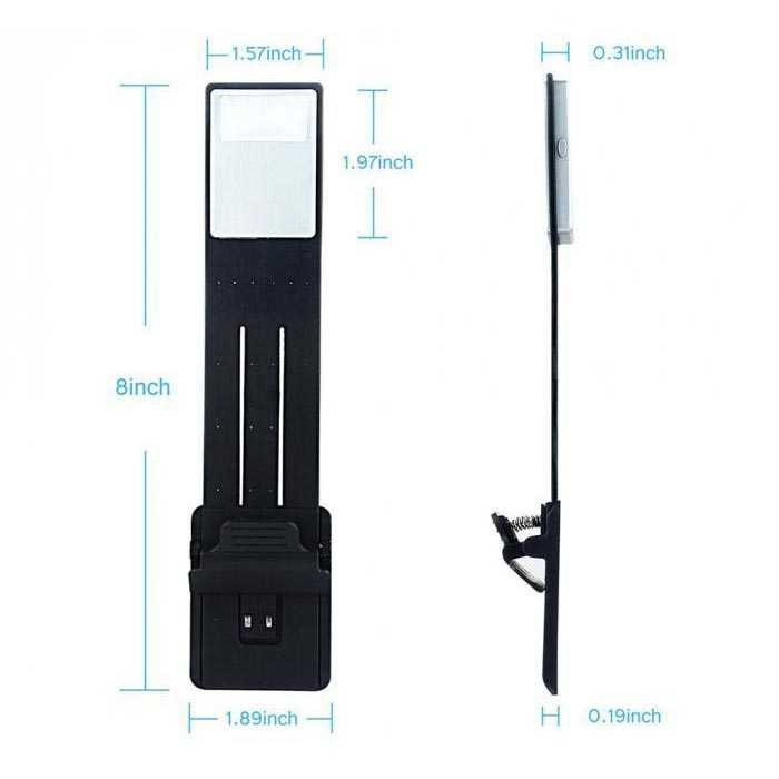 sell Lampu Baca LED Detachable Flexible Clip Bookmark Lights - KD-20 - Hitam