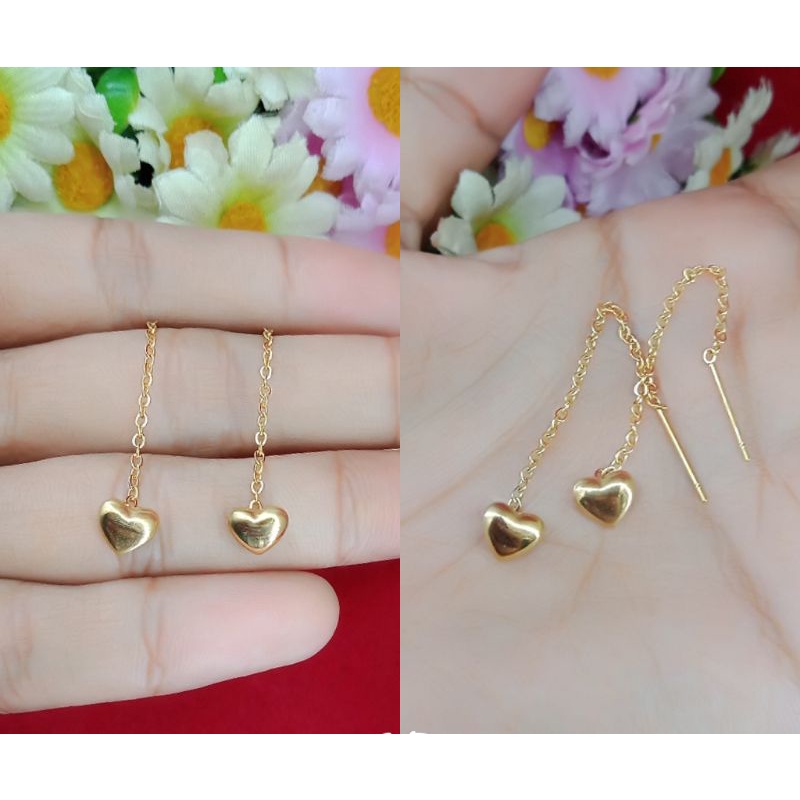 ANTING TUSUK PANJANG TITANIUM/ANTING JARUM TITANIUM LAPIS EMAS/ANTING GOLD TITANIUM/PERHIASAN ANTING