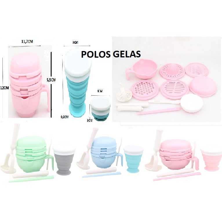 BSS Set 11 IN 1 Peralatan Makan Bayi Food Maker Baby safe Food Grinding