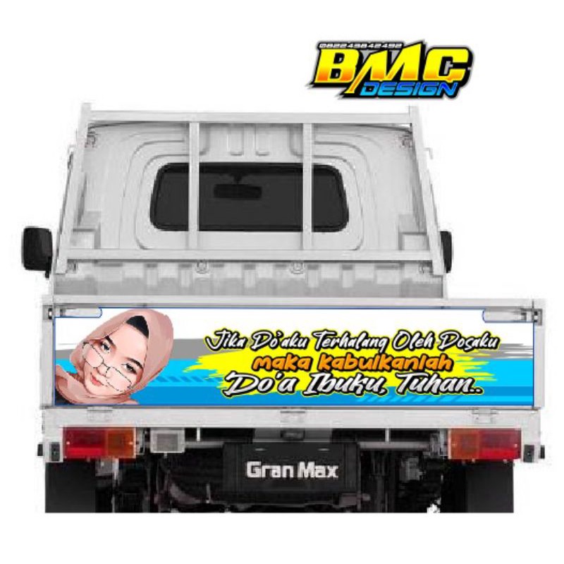 stiker pintu bak belakang granmax pickup, Stiker bak belakang granmax