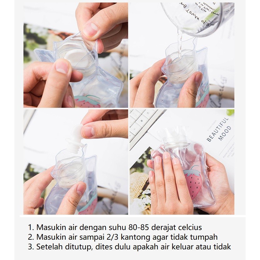 KANTUNG KOMPRES AIR PANAS HANGAT DINGIN / HAND WARMER BOTTLE TRANSPARAN