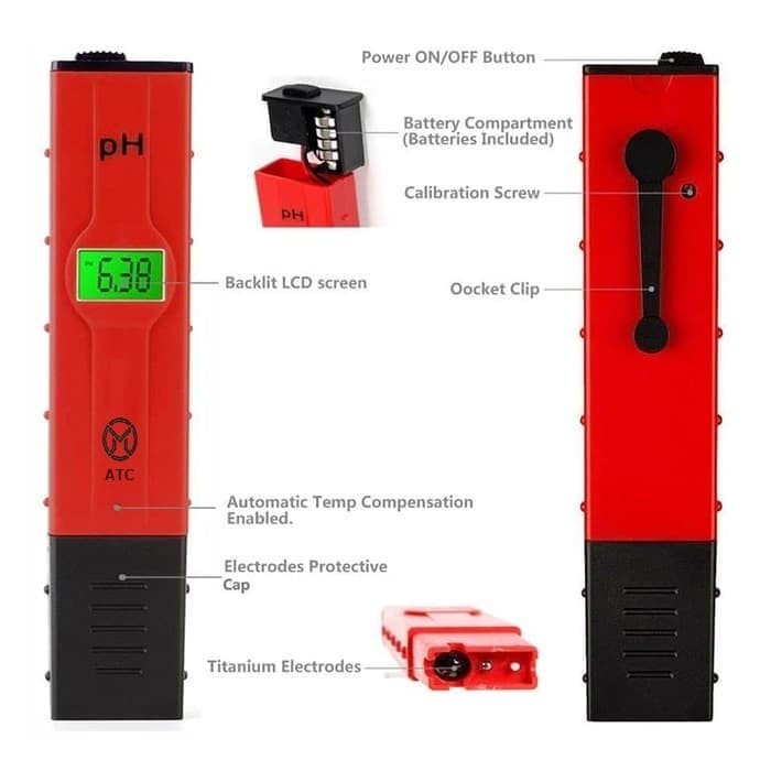 PH Meter Backlight PH-2011 Alat Ukur Kadar Asam / Keasaman (pen type) - B1900123