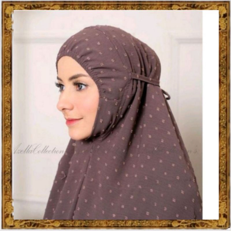 MUKENA LASERCUT RAYON  URAGIRI CRINKLE