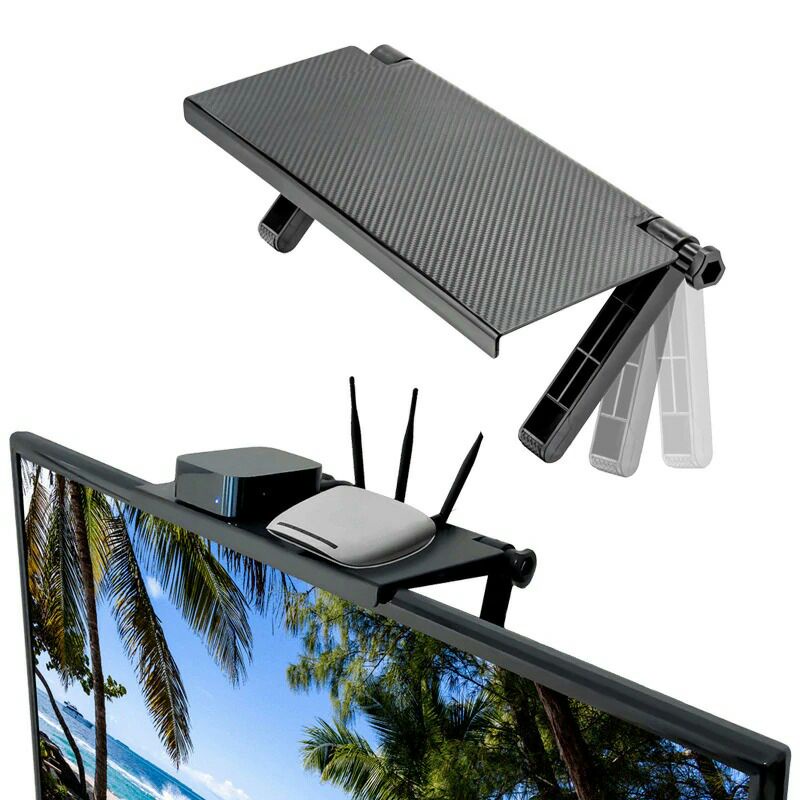 Rak Monitor TV Laptop Display Screen Storage Rack System G255 Black