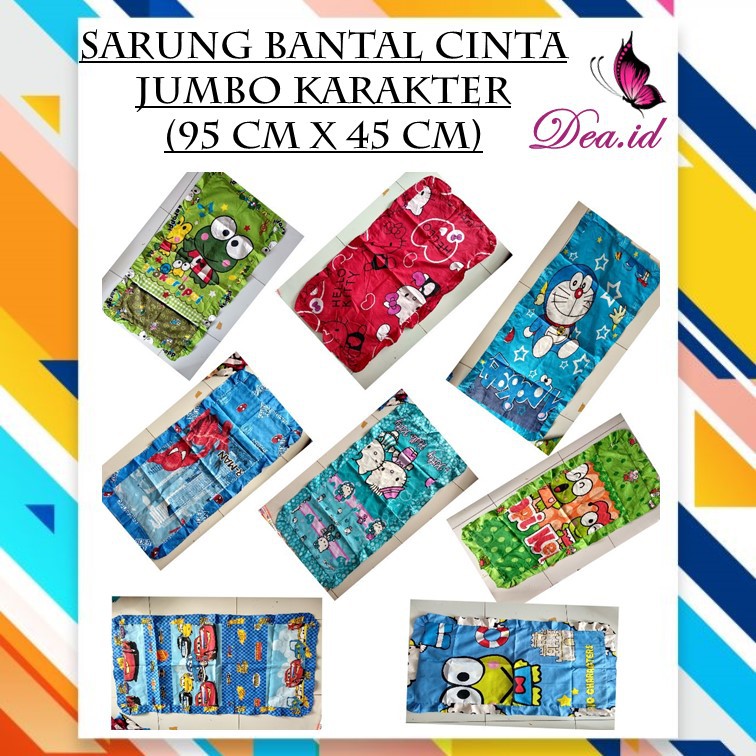 [DEASTORE] SARUNG BANTAL CINTA KARAKTER JUMBO UKURAN 45 x 95 cm