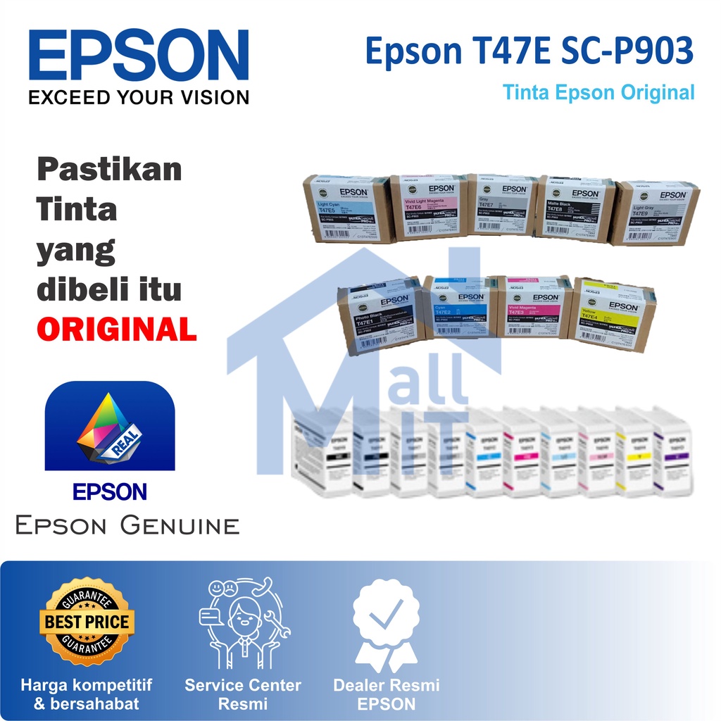 TINTA CATRIDGE EPSON SureColour SC-P903 T47E SERIES T47E1 - T47ED