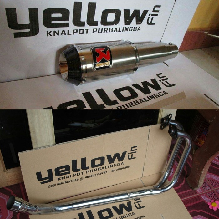 Knalpot Akrapovic lorenzo fullsystem Ninja 250 fi / carbu