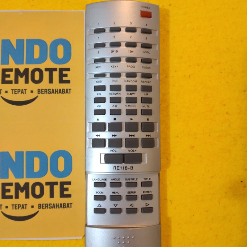 REMOTE DVD VITRON RE118-B ORIGINAL