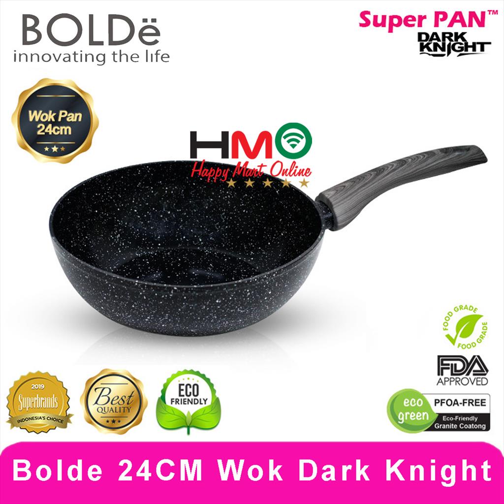 Bolde Super Pan wok 24CM Black Dark Knight Wok Pan Bolde 24 CM Black