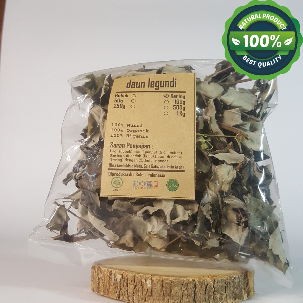 

DAUN LEGUNDI KERING 250 GRAM - Vitex Trifolia - MURNI - JSR - RE
