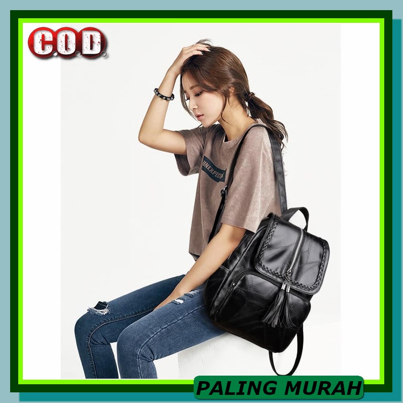 Back Pack Anello Kecil Ungu Tas Gendong Wanita Remaja Cewek Keki  CV318 Bp43 Tas Ransel Wanita Kuli