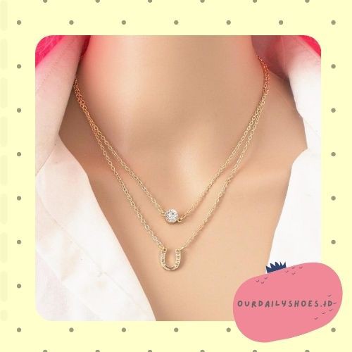 ★ODS★  FA35 Kalung kristal Liontin Wanita