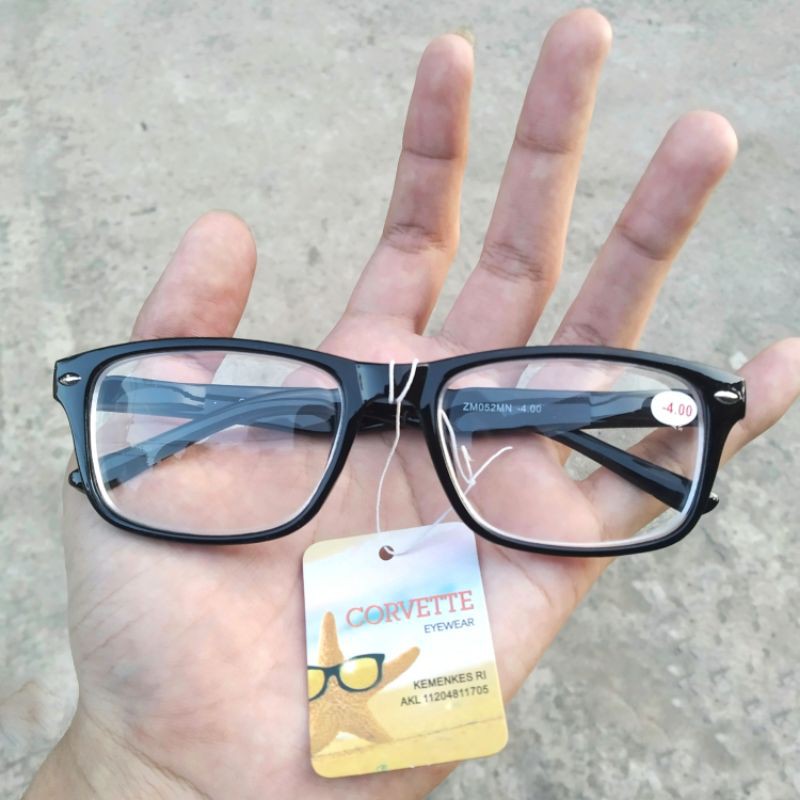 Kacamata Minus Pria Wanita Model Kotak - CORVETTE ZM052MN