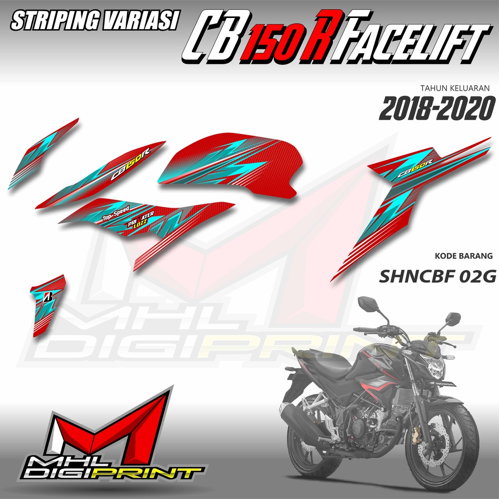 STRIPING VARIASI NEW CB 150R FACELIFT - STIKER NEW CB 150R - SHNCBF 02