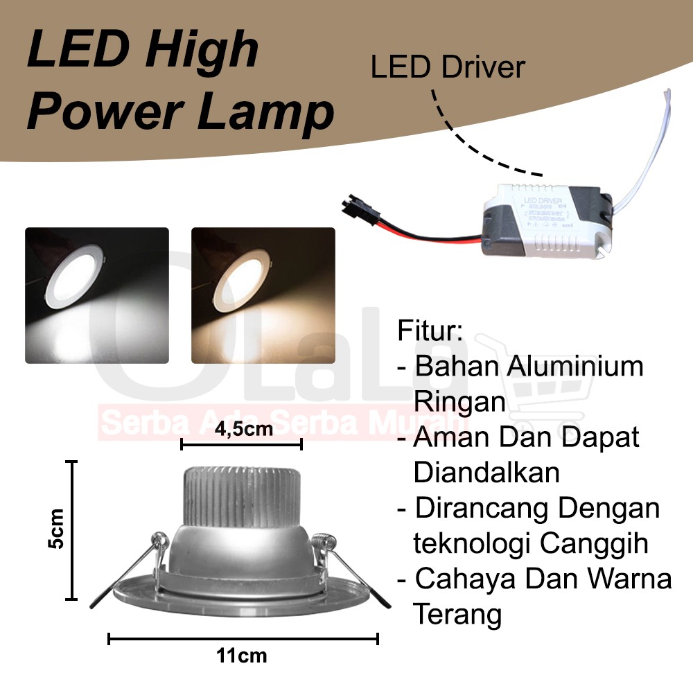 Lampu Spotlight /COB/ LED Hight Power Lamp TD-7W