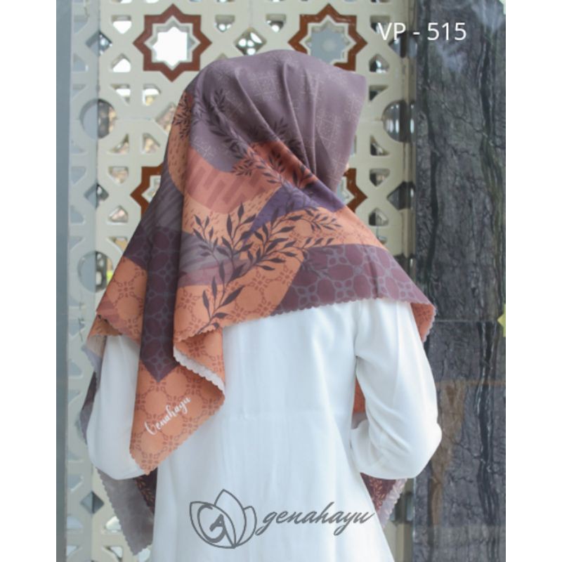 Jilbab Voal Motif Superfine / jilbab segi empat premium motif by Genahayu-VP-515