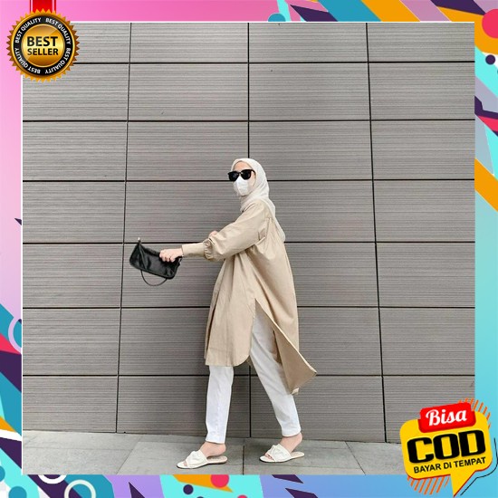 Mariya Tunik Atasan Wanita Busui Long Tunik Murah Jumbo Polos Pakaian  Afi - Ec - Ailen Oversize L
