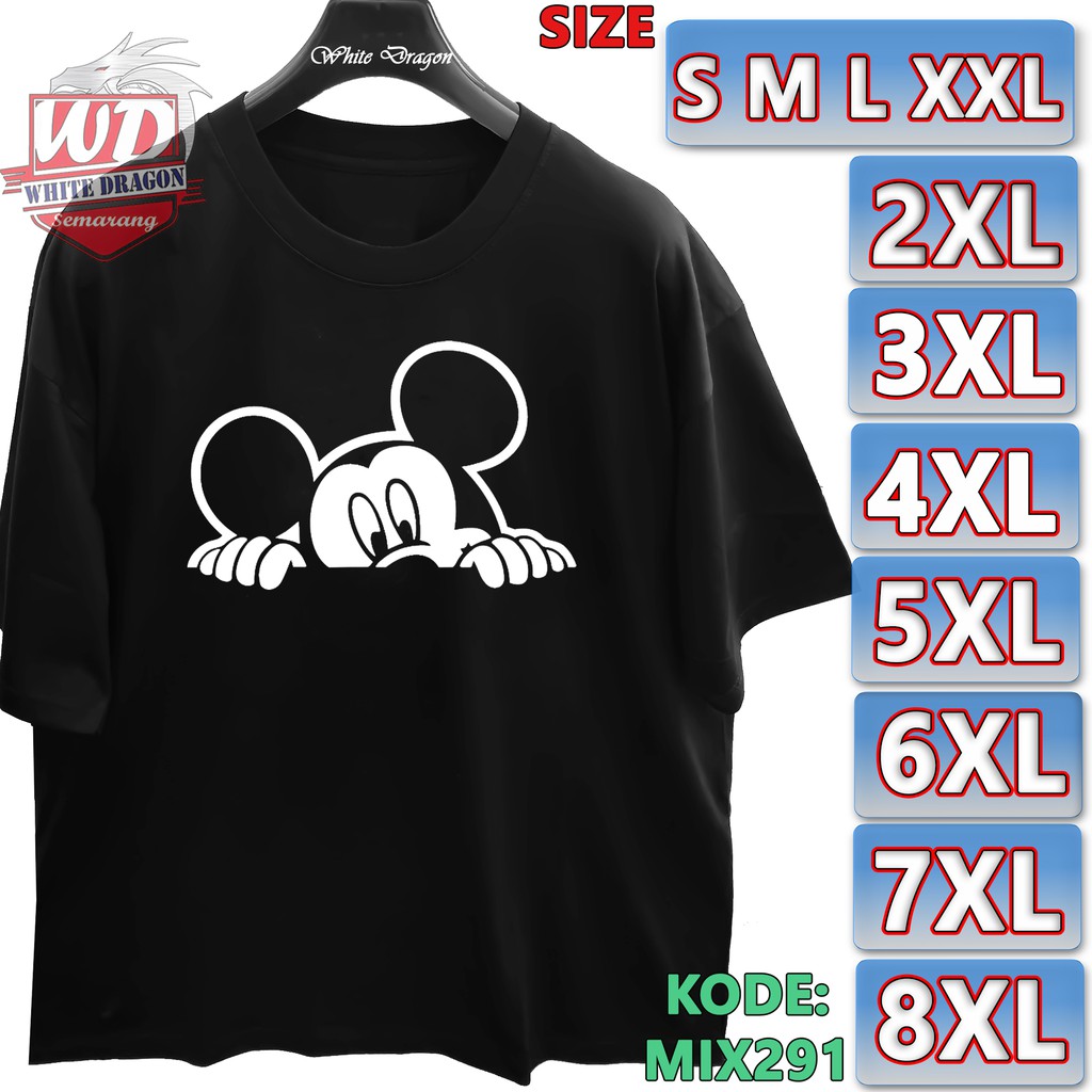 KAOS Mickey Mouse BIG SIZE JUMBO XXL 2XL 3XL 4XL 6XL 7XL 8XL MIX291