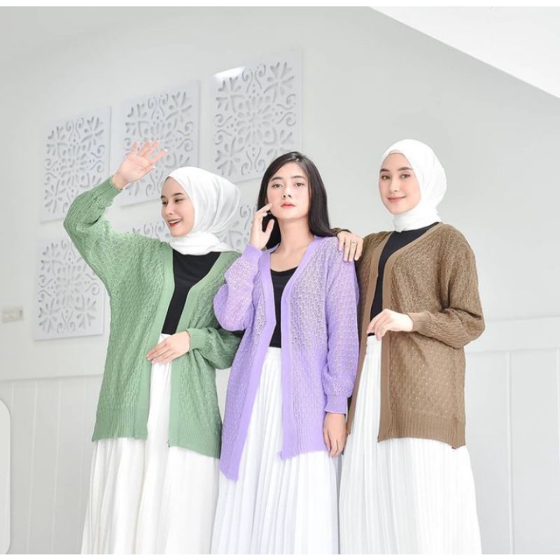 Cardigan rajut popcorn termurah/ Cardigan rajut tebal