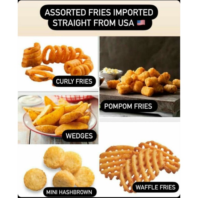 

kentang frozen fries assorted import USA