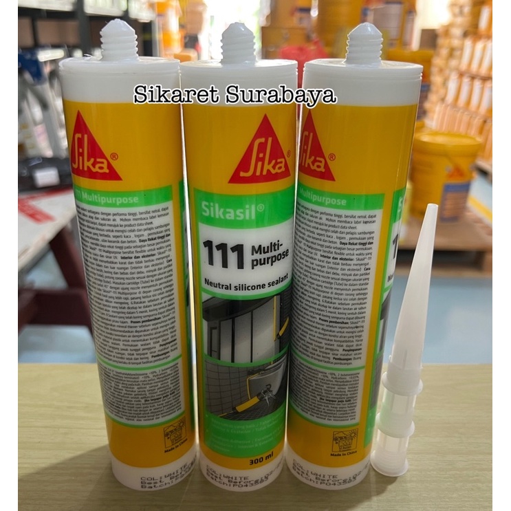 Lem Sealent Silicone SIKASIL 111 White and Grey 300ml