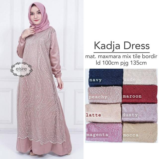 RHS ~ kadja dress pesta tile border premium ori solo by elsire store
