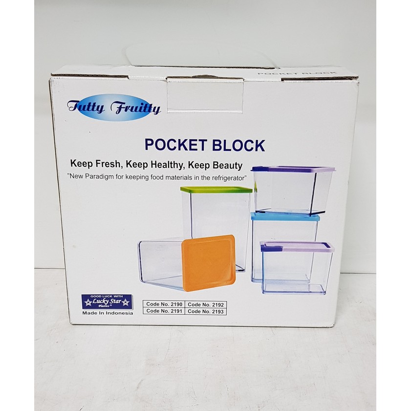 Toples Set Pocket Block Tutty Fruitty