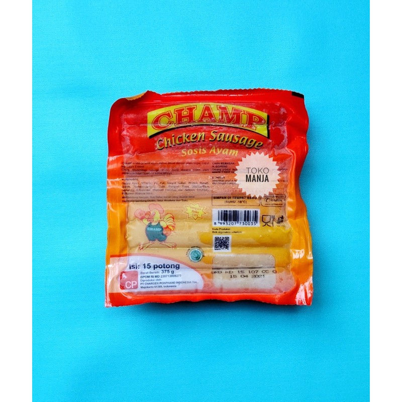 

Champ Sosis Ayam 375 Gram (15 pcs)