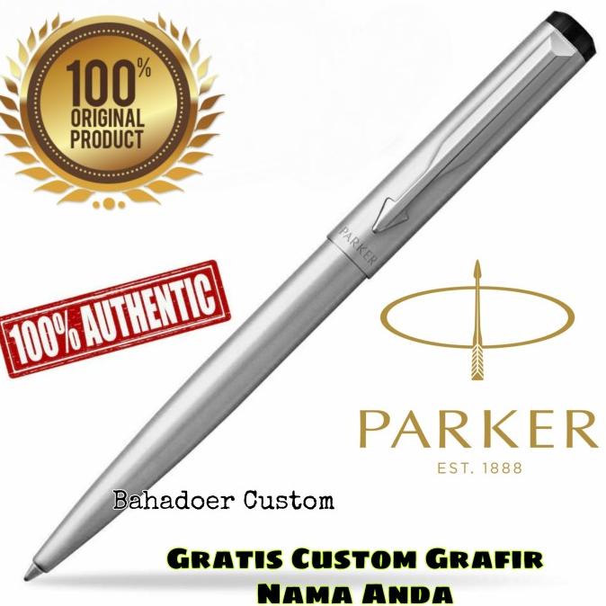 

---Terbartu--- PULPEN SIGNATURE PARKER ORIGINAL VECTOR SILVER KLIP SILVER STAINLESS
