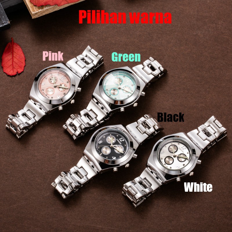 CEWEK STAINLESS TAHAN AIR BERKUALITAS TERLARIS//  Jam Tangan Wanita Murah LONGBO 8399