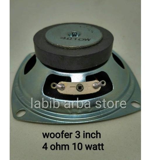 Super Promosi speaker woofer 3 inch 4 ohm 10 watt  kondisi baru
