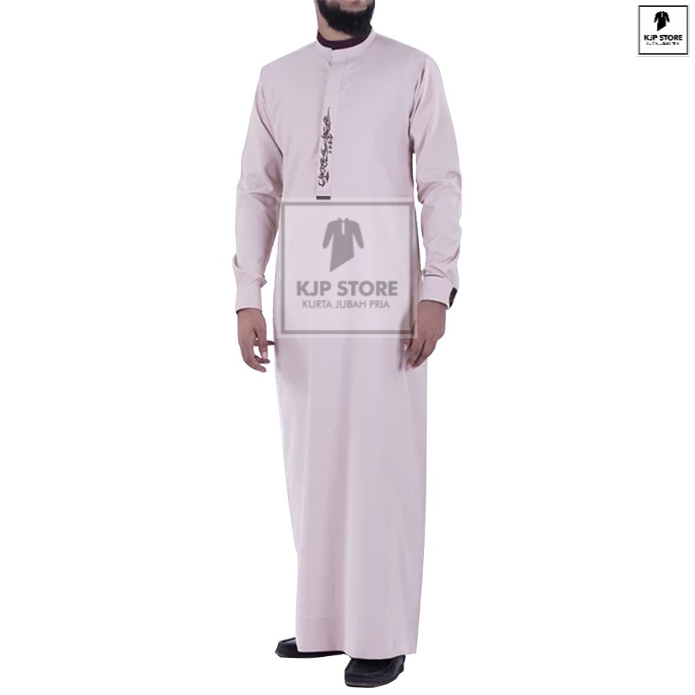 Jubah Pria Gamis Pria Baju Muslim Pria Baju Solat Bordir Softi JP-04