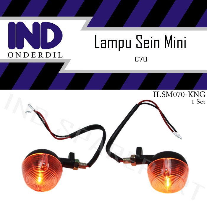 Unik Lampu Sein-Sen Riting Sign Depan-Belakang Kuning Mini Honda C70-C 70 Limited