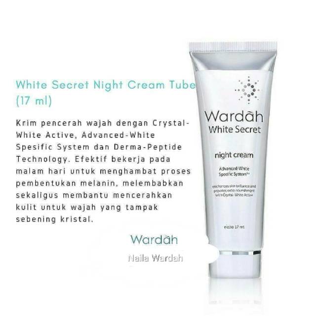 Wardah White Secret Night Cream 17ml Indonesia