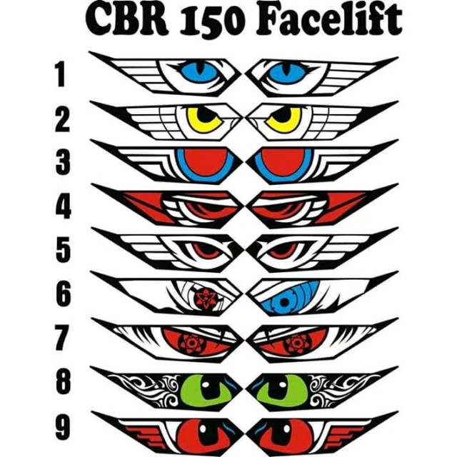 Stiker lampu CBR 150 Facelift
