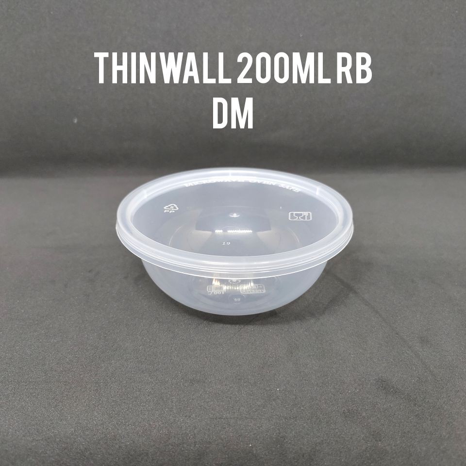 Mangkuk / Bowl 200 ml Plastik Tempat Kotak Makan Thinwall Cup