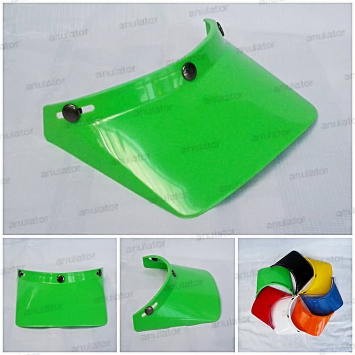 Topi Pet FINO Panjang Helm Classic Bogo Retro Vespa Cakil Cross HIJAU