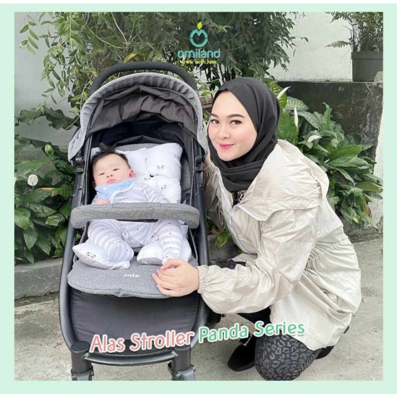 Omiland Alas Stroller / Bouncer / Car Seat Bahan Lembut Motif Panda Series - OYA 7716