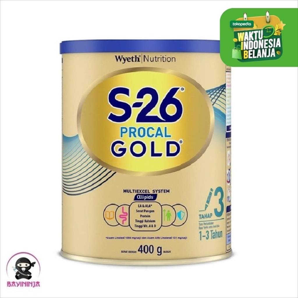 S26 PROCAL Gold 3 Vanila Susu Tin 400 g