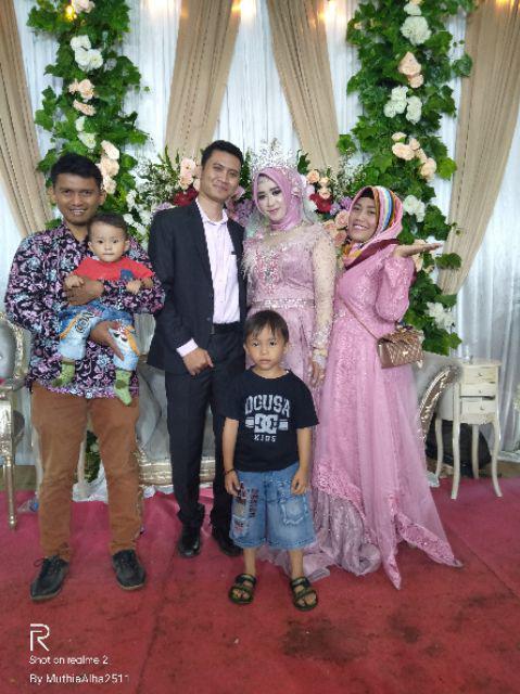 Couple Ayah Dan Anak Batik Cerbon Krem Mocca