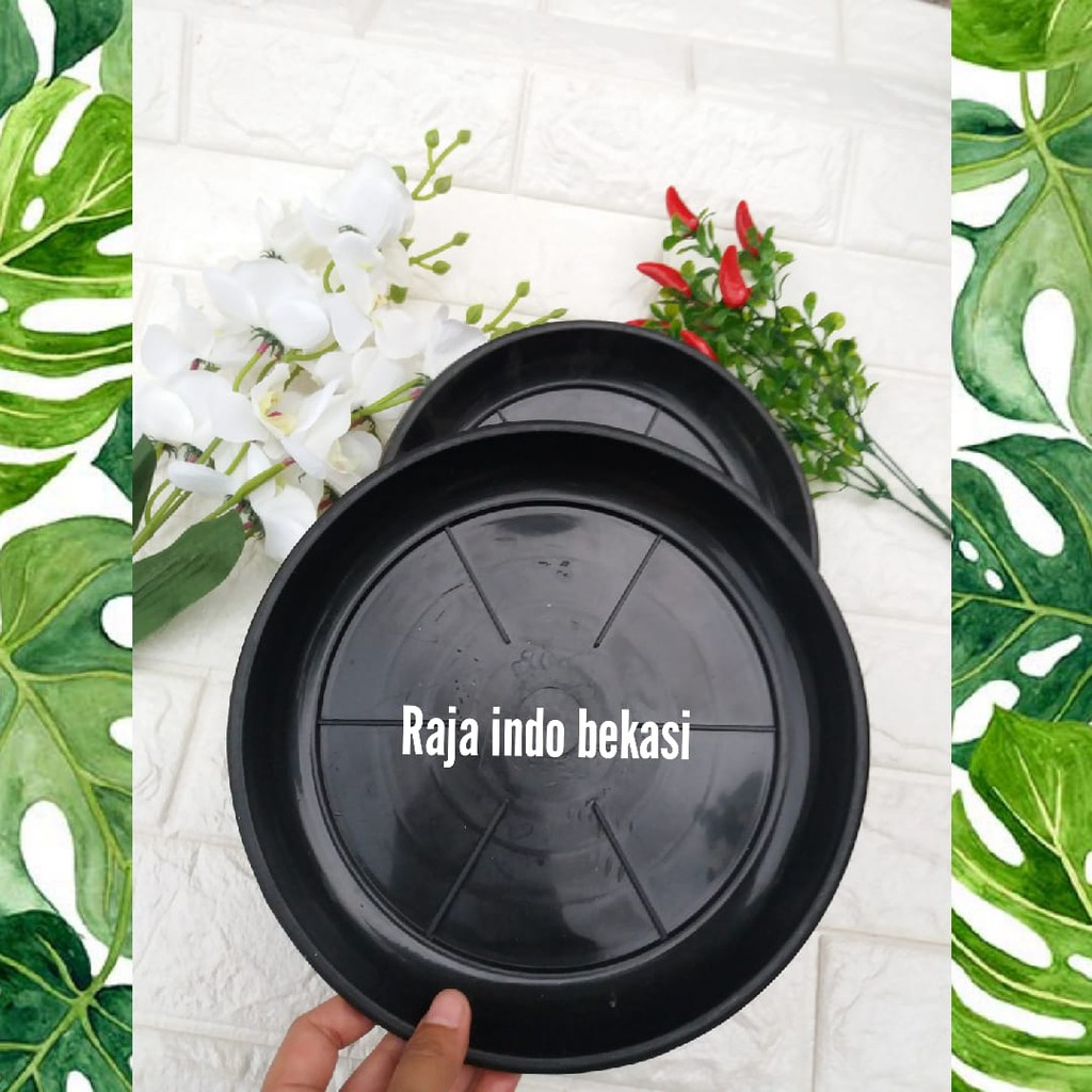 ALAS POT 25 CM Hitam TRAY /GBL / ECO-25 Tatakan Pot 25 HITAM UTK POT GENTONG HITAM 30 25 27 CM