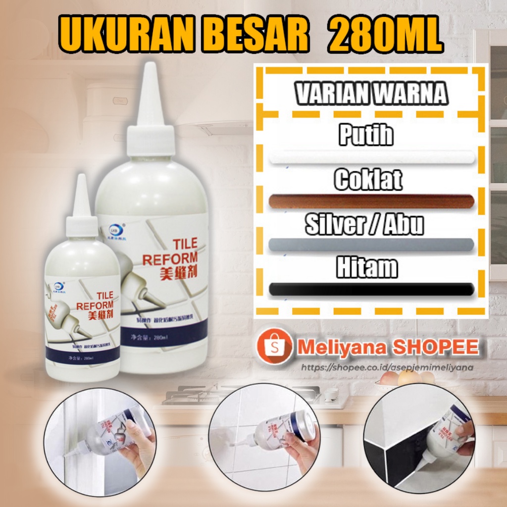 280ml  ORIGINAL Tile Reform Coating Waterproof &amp; Anti-Fungus Pasta Tambal Nat Keramik Tahan Air