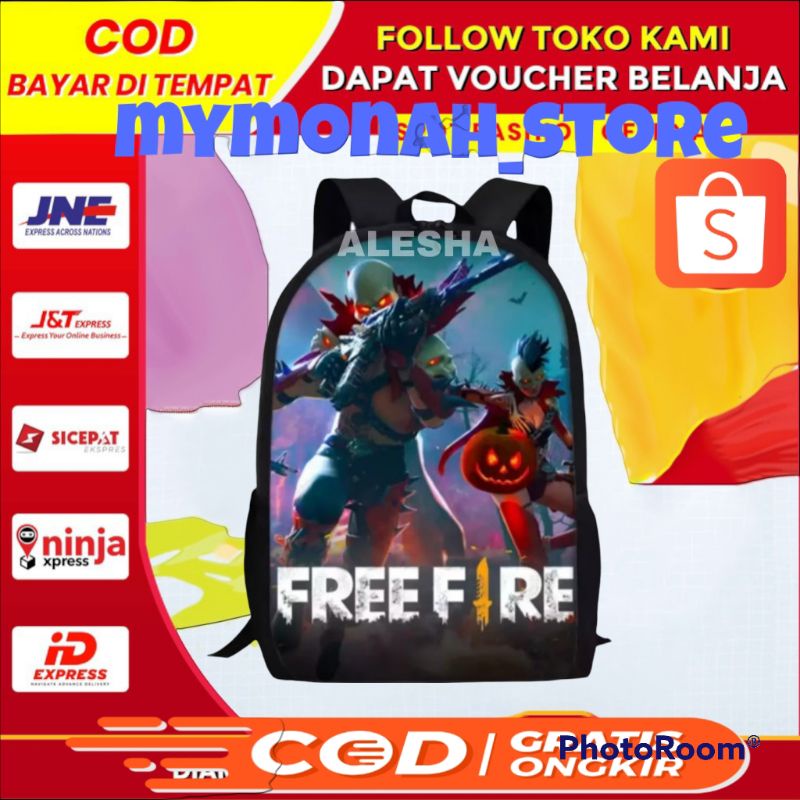 tas ransel anak sekolah TK SD karakter Free fire/BTS /MURAH