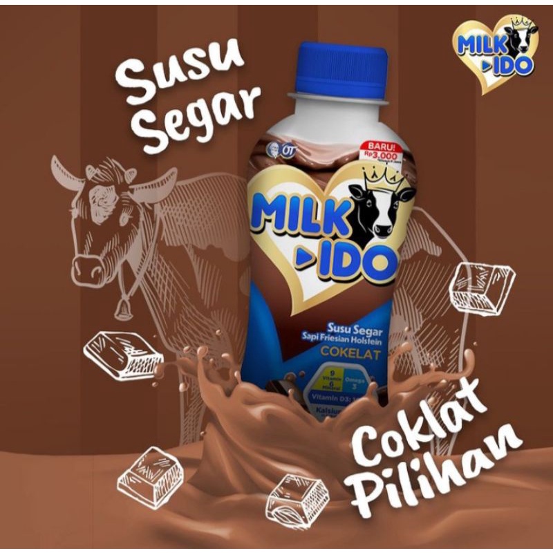 

Milk Ido Cokelat&Strawberry 200ml ( 2pcs )