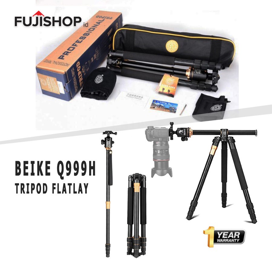 Beike Q999H Professional Horizontal Tripod Monopod / Tripod Beike Monopod